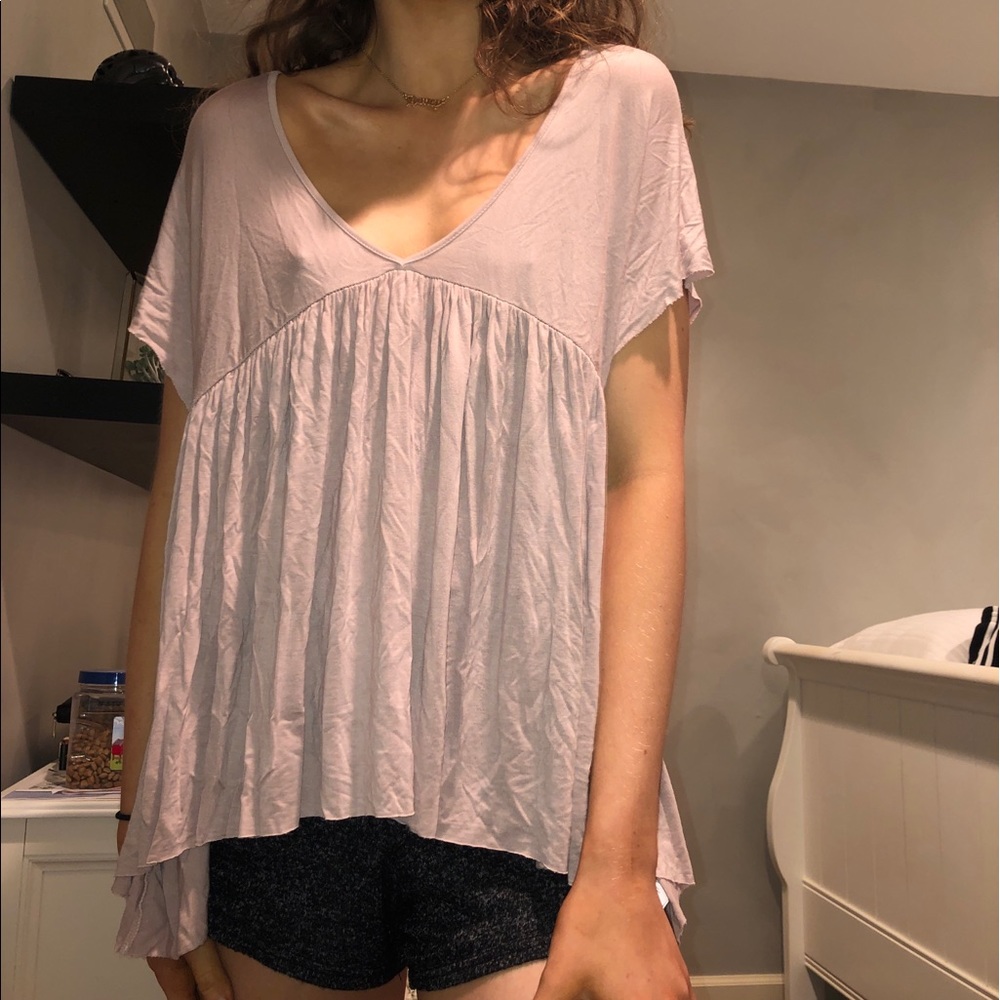 American Eagle Soft and Sexy Pink Flowy Tee Shirt